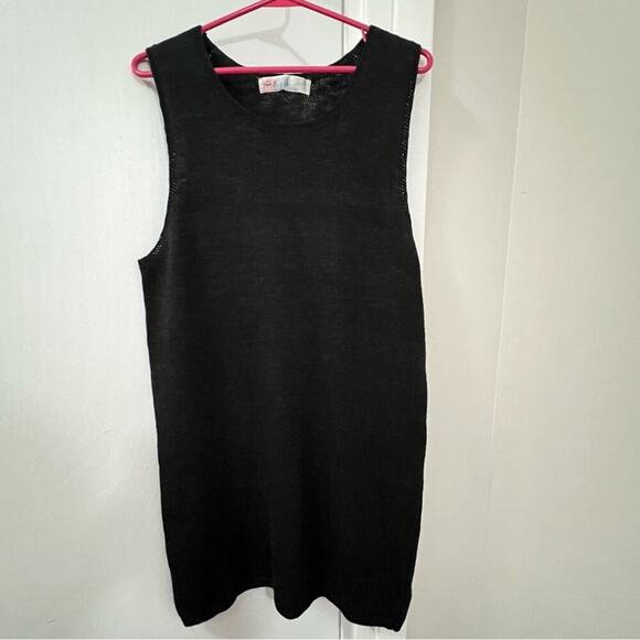 Free People Beach Black Nina Sweater Mini Dress Size Large - Picture 5 of 10